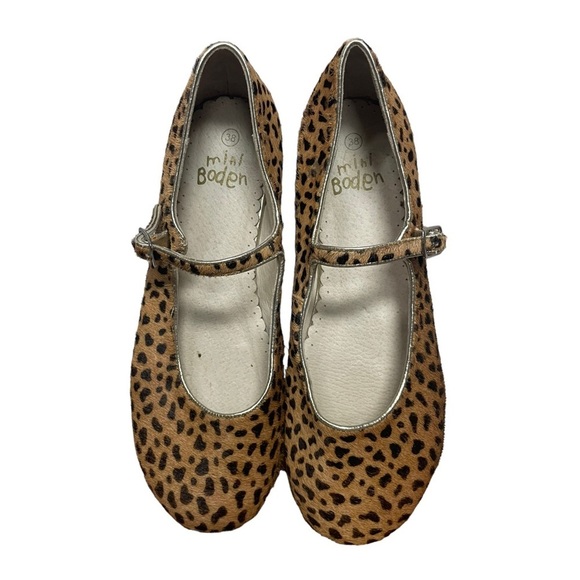 Mini Boden Other - MINI Boden Leopard Calf Hair Mary Jane Party Shoe, 38 EU, 6 US